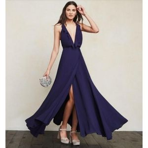Dark blue Reformation Arianna Dress In Abyss Size XS